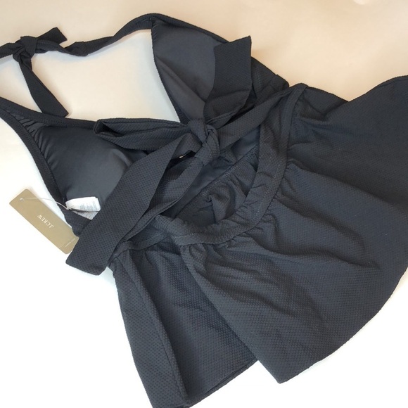 J. Crew Halter Peplum Tankini Top in Pique Nylon S - Picture 5 of 6